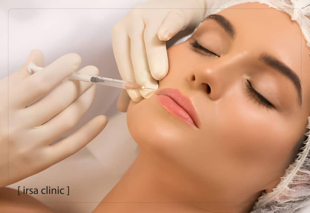 Before and after lip filler injection care in Shiraz